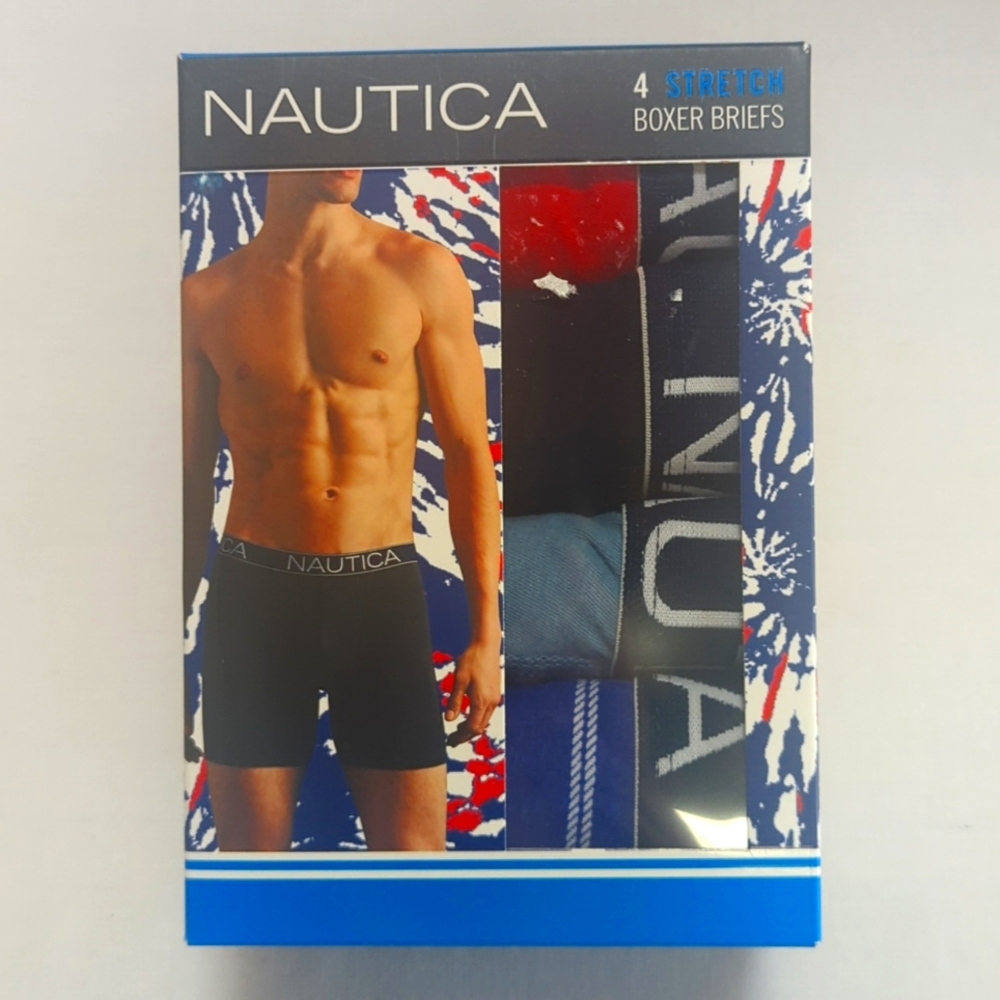 4 pack Nautica mens boxer briefs NWT